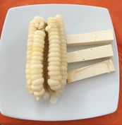Photo of corn with cheese snack.
