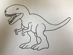 Dinosaur drawing. 